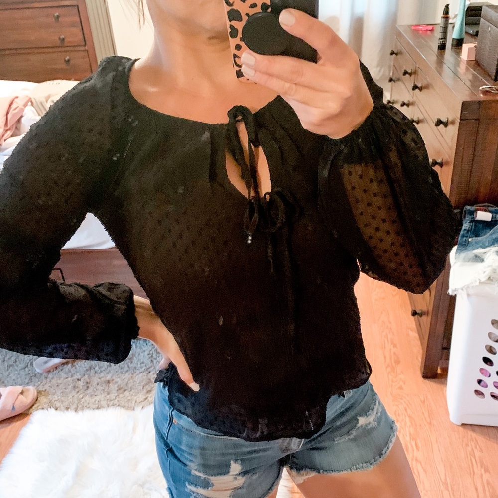 Tie front top